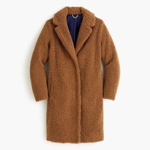 J Crew Sherpa Women's Brown Teddy Coat